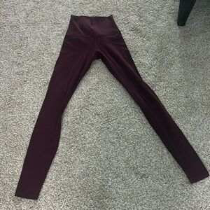 Lululemon align high rise pant 28”, worn, maroon